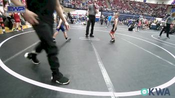 52 lbs Round Of 16 - Crew Smith, Hinton Takedown Club vs Maxen LaFever, Newcastle Youth Wrestling