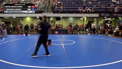 63 lbs 5th Place Match - Justin-Carter Jones, Toss Em Up Wrestling Academy vs Grayson LaGrow, Massa's Maniacs
