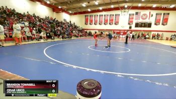 197 lbs Champ. Round 2 - Brandon Townsell, Arizona Christian vs Cesar Ubico, Utah Tech University