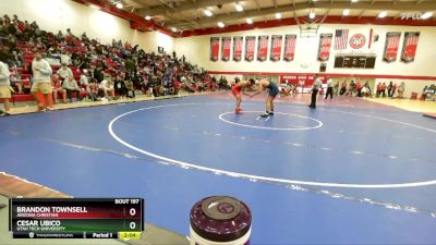 197 lbs Champ. Round 2 - Brandon Townsell, Arizona Christian vs Cesar Ubico, Utah Tech University