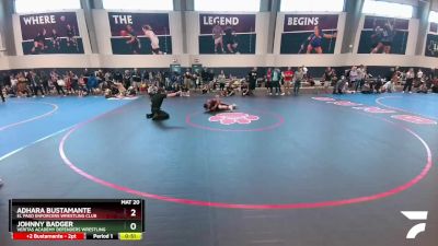 100 lbs 3rd Place Match - Johnny Badger, Veritas Academy Defenders Wrestling vs Adhara Bustamante, El Paso Enforcers Wrestling Club