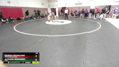 130 lbs Champ. Round 1 - Aliyhana Hernandez, Chico vs Georgia Michalchuk, Archbishop Riordan