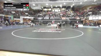 110 lbs Champ. Round 1 - Saj Snyder, Stockton HS vs Claudia Grimm, Sabetha Hs