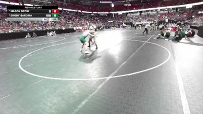 D1-215 lbs Champ. Round 1 - Mason Grow, Beaver Dam vs Brody Sardina, West Allis Nathan Hale