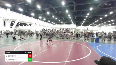 40 lbs Quarterfinal - Liam Garcia, Coolidge vs Hazel Grimley, California Grapplers