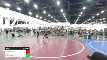 40 lbs Quarterfinal - Liam Garcia, Coolidge vs Hazel Grimley, California Grapplers