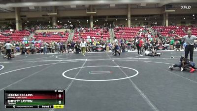 58 lbs Quarterfinal - Legend Collins, Mission Wrestling vs Emmett Layton, Triumph