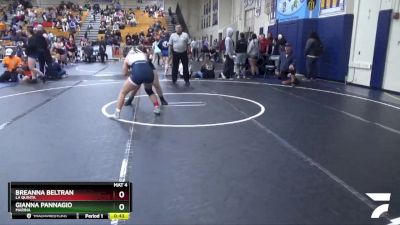 140 lbs Cons. Round 5 - Gianna Pannagio, Marina vs Breanna Beltran, La Quinta