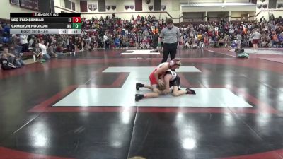 J-9 lbs Quarterfinal - Leo Flexsenhar, East Buchanan vs Cameron Hookom, Indee Mat Club