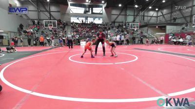 46 lbs Rr Rnd 3 - Aspen Shelton, Team Tulsa Wrestling Club vs Evelyn Shimonek, Pawhuska Elks Takedown