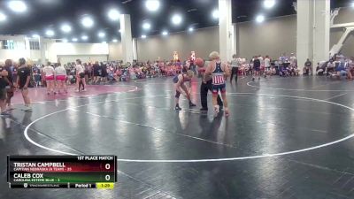 150 lbs Finals (2 Team) - Tristan Campbell, Capitian Nebraska (A Team) vs Caleb Cox, Carolina Exteme Blue