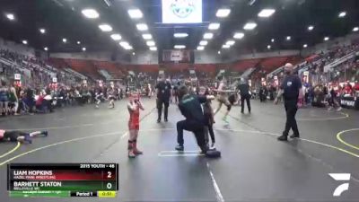 46 lbs Semifinal - Liam Hopkins, Hazel Park Wrestling vs Barhett Staton, Belleville WC