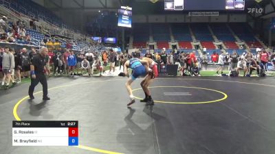 100 lbs 7th Place - Gabriel Rosales, Idaho vs Mason Brayfield, Missouri