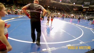 100 lbs Consi Of 8 #2 - Addilyn Hughes, Nebraska Wrestling Academy vs Ella Hornbaker, Delta Wrestling Club, Inc