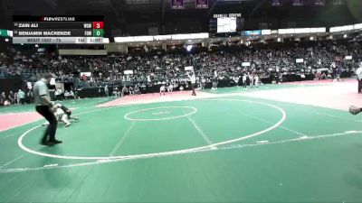 75 lbs Champ. Round 1 - Benjamin Mackenzie, FOWCA vs Zain Ali, WSW1