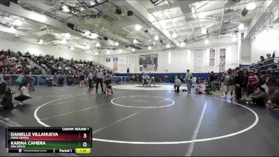 140 lbs Champ. Round 1 - Danielle Villanueva, Mark Keppel vs Karina Camera, San Dimas