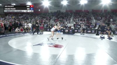 115 lbs Quarters - Ava Elliott, Red Cobra Wrestling Academy vs Celine Frank, MI REV