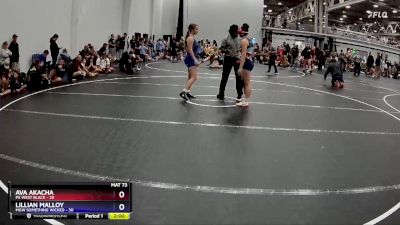 126 lbs Semis (4 Team) - Ava Akacha, PA West Black vs Lillian Malloy, MGW Something Wicked