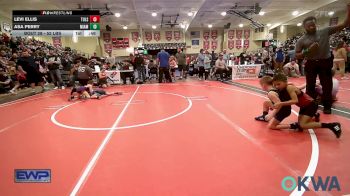 52 lbs Quarterfinal - Levi Ellis, Tulsa North Mabee Stampede vs Asa Perry, Miami
