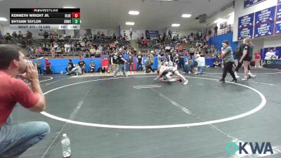 70 lbs 3rd Place - Kenneth Wright Jr., Blue Devil Wrestling vs Shyann Taylor, El Reno Wrestling Club