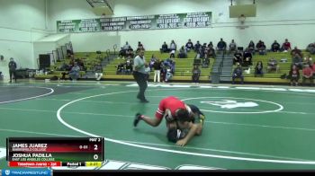 149 lbs 7th Place Match - James Juarez, Bakersfield College vs Joshua Padilla, East Los Angeles College