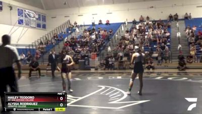 116 lbs 1st Place Match - Alyssa Rodriguez, Cerritos College vs Hailey Teodoro, Mt. San Antonio College