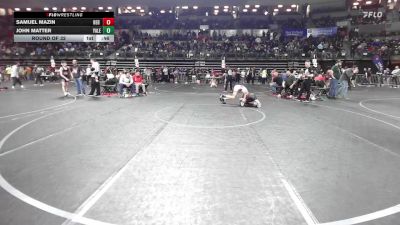 91 lbs Round Of 32 - Samuel Mazin, Red Nose vs John Matter, Yale Street