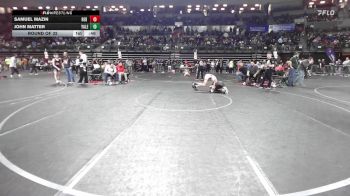 91 lbs Round Of 32 - Samuel Mazin, Red Nose vs John Matter, Yale Street
