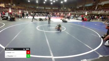 54 lbs Semifinal - Jaxson Arce, Pomona Elite vs Jaxson Staples, Pueblo County WC