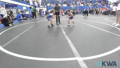 52 lbs Consi Of 8 #1 - Beckett Dingee, Newcastle Youth Wrestling vs Caleb Boyd, Harrah Little League Wrestling