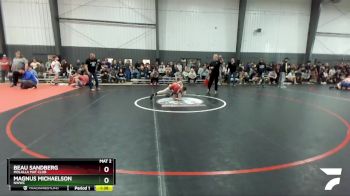 132 lbs Quarterfinal - Beau Sandberg, Molalla Mat Club vs Magnus Michaelson, NWWC