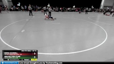 69-72 lbs Semifinal - Brooklynn Cline, Salina Wrestling Club vs Emma Schnell, Victory Wrestling Club - VTC