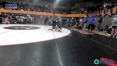 46 lbs Consi Of 16 #2 - Maxim Langford, ARDMORE TAKEDOWN CLUB vs Michael Fabela, Chickasha Youth Wrestling