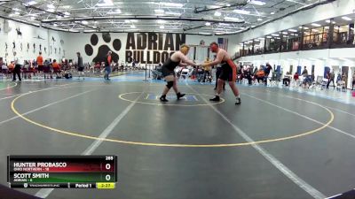 285 lbs Round 5 (6 Team) - Scott Smith, Adrian vs Hunter Probasco, Ohio Northern