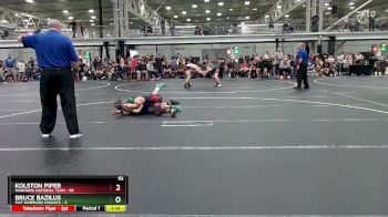 92 lbs Round 2 (4 Team) - Kolston Piper, Warhawk National Team vs Bruce Bazilus, Mat Warriors Maniacs