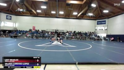 160 lbs Cons. Round 2 - Valeria Cardoso-Lopez, Menlo College vs Lexy Beadles, Menlo College