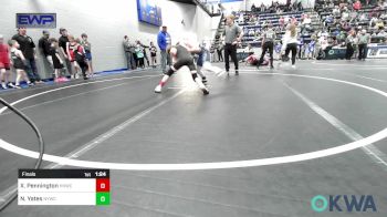 80 lbs Final - Xylin Pennington, Henryetta Knights Wrestling Club vs Noah Yates, Newcastle Youth Wrestling