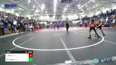 49 lbs Quarterfinal - Levi Ellis, Tulsa North Mabee Stampede vs Waylon Cooper, Sperry Wrestling Club