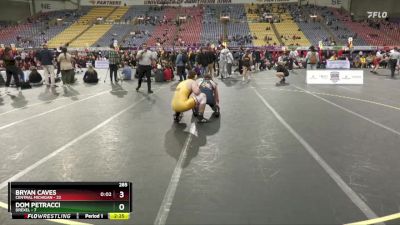 285 lbs Placement Matches (16 Team) - Dom Petracci, Drexel vs Bryan Caves, Central Michigan