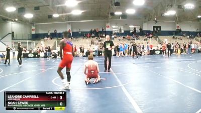 145 lbs Cons. Round 3 - Noah Szwed, Ramchargers Montrose Youth Wre vs Leandre Campbell, Lake Gibson