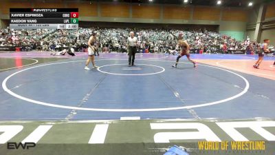 120 lbs Round Of 16 - Xavier Espinoza, Concede Nothing vs Kaedon Vang, Las Plumas