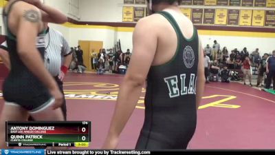 174 lbs Champ. Round 2 - Quinn Patrick, Cuesta College vs Antony Dominguez, East Los Angles College