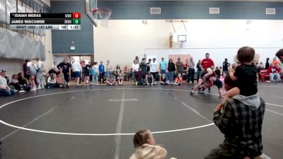 157 lbs 5th Place Match - Isaiah Meras, Idaho Gold Wrestling Club vs James Wiscombe, 208 Badgers Wrestling Club
