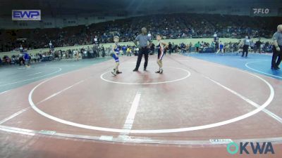 70 lbs Round Of 16 - Colter Hale, BullTrained vs Kaisen Kelley, Pryor Elementary Wrestling