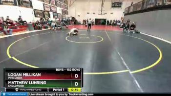 152 Boys Cons. Round 4 - Matthew Luhring, Englewood vs Logan Millikan, Pine Creek