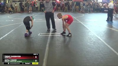 60 lbs Cons. Round 2 - Trent Overmyer, Grove City vs Sofia Canan, Prodigy Wrestling Academy