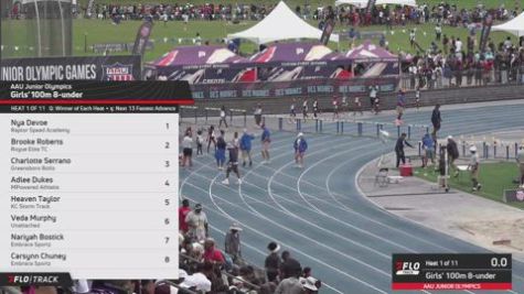 2026 AAU Junior Olympic Games - Youth Girls' 100m, Prelims 1 - Age 8