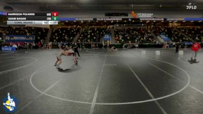 150 lbs Cons. Round 1 - Adam Bagan, Linn-Mar vs Harrison Folkers, Ankeny