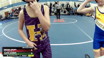 43 lbs Placement - Brooks Riesen, East Noble TUF vs Dupre Garber, Hobart Wrestling Club