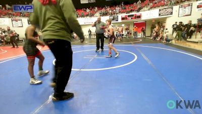 80 lbs Rr Rnd 2 - Tracer Mead, Eufaula Ironheads Wrestling Club vs Bryce Harlin, Muskogee Rougher Youth Wrestling